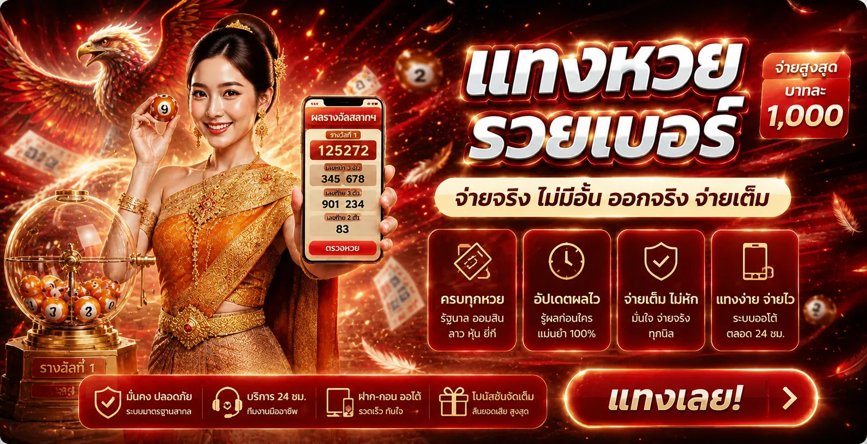 หวยอินทรีย์ แท่งหวยรายเบอร์และผลรางวัล